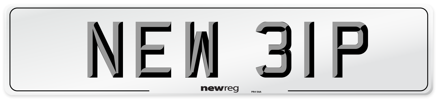 NEW 31P Number Plate from New Reg